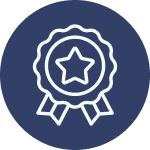 Award ribbon with star icon