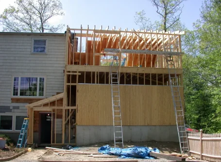 Garage addition in progress